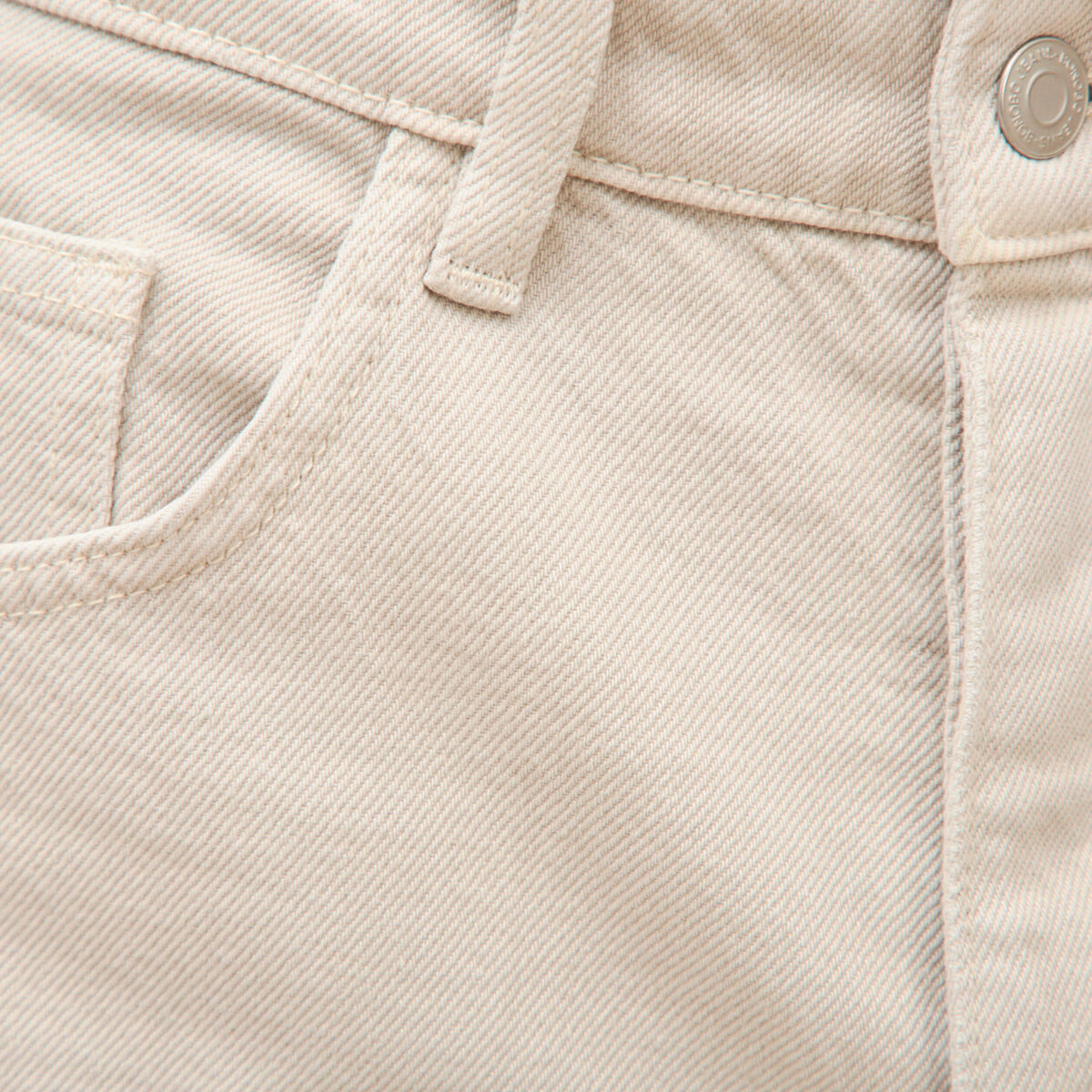 Jeans large 5 poches longueur 32 beige homme