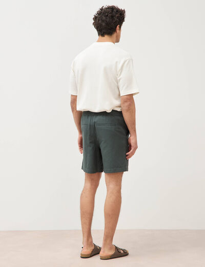 Bermuda vert kaki homme