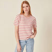 T-shirt manches courtes rouge foncé femme