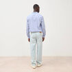 Chemise manches longues bleu gris homme