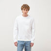 T-shirt en coton manches longues blanc homme