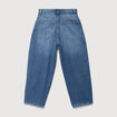 Jeans barrel 7/8&egrave;me taille standard denim used femme