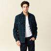Chemise manches longues bleu marine homme