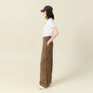 Pantalon large fuide camel femme