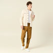 Pantalon chino droit beige homme