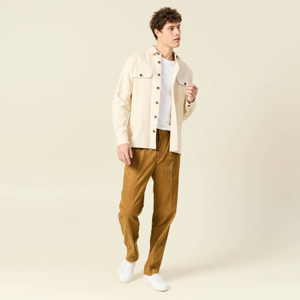 Pantalon chino droit beige homme