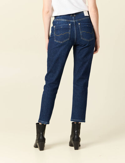 Jeans mom slim denim brut femme
