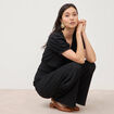 Pantalon loose avec ceinture noir femme