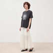 T-shirt oversize en coton noir femme