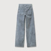 Pantalon large &agrave; pont taille haute denim used femme