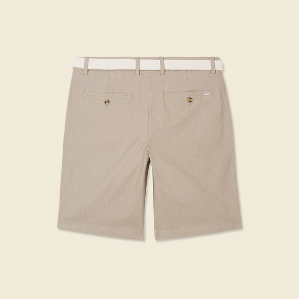 Bermuda droit chino ceinture sable homme