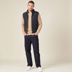 Doudoune droite sans manches bleu marine homme