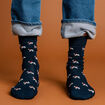 Chaussettes fabriquées en France bleu foncé homme