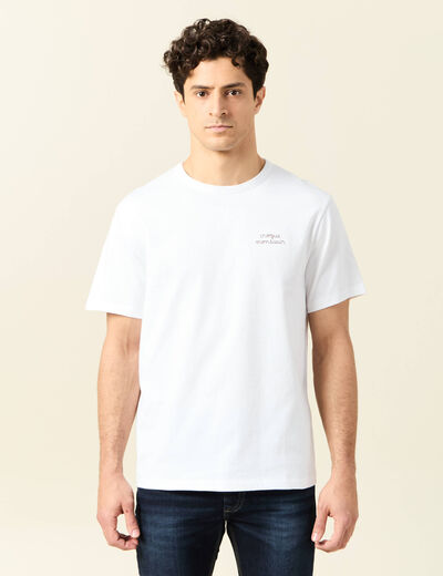 T-shirt manches courtes blanc homme