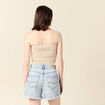 Bustier sans manches ecru femme