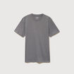 T-shirt cintr&eacute; col rond manches courtes gris homme