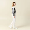 Pull manches longues bleu marine femme