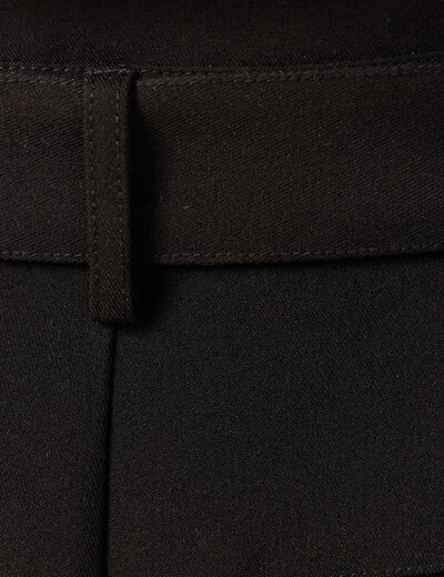 Pantalon carotte taille haute noir femme