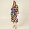 Robe midi droite multicolore femme