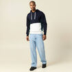 Sweat à capuche bleu marine homme