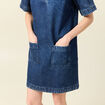 Robe jeans manches courtes denim stone femme