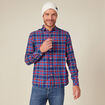 Chemise manches longues bleu electrique homme
