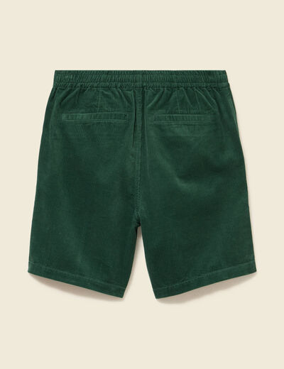 Bermuda en velours vert homme