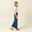 Jeans wide leg taille haute denim stone femme