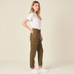 Pantalon cargo vert kaki femme