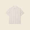 Chemise col classique manches courtes ecru homme