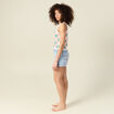 Débardeur en crochet vert clair femme