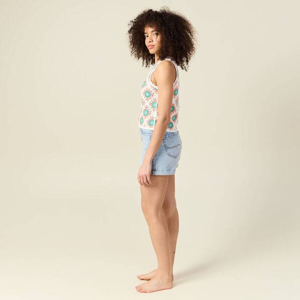 Débardeur en crochet vert clair femme