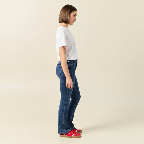 Jeans bootcut denim stone femme