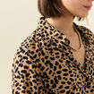 Chemise manches longues marron clair femme