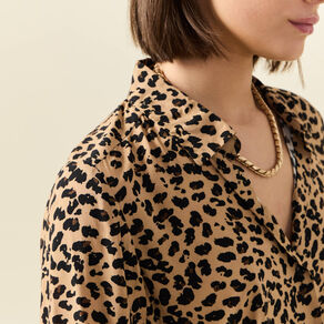 chemise manches longues marron clair femme Chemise manches longues marron clair femme