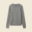 Pull manches longues col rond gris homme