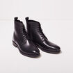 Bottines plates zippées noir homme