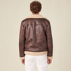Blouson droit simili cuir taupe homme
