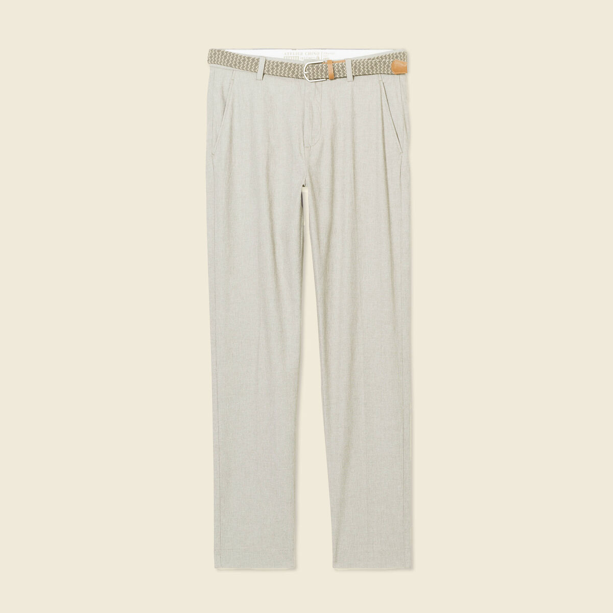 Pantalon éco-responsable vert kaki homme
