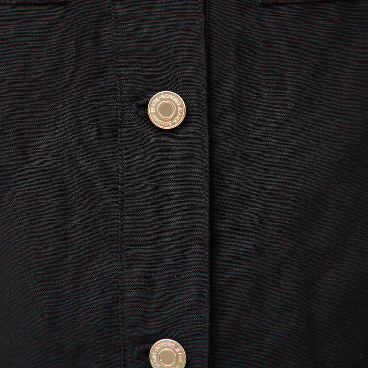 Veste courte boutonn&eacute;e noir femme