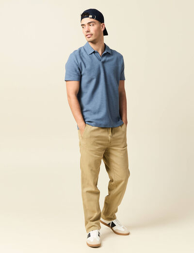 Polo manches courtes bleu foncé homme