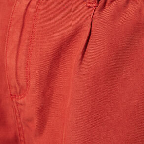 Short paperbag ceinturé rouge foncé femme
