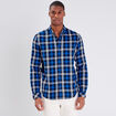 Chemise manches longues bleu marine homme