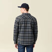 Veste surchemise droite bleu gris homme