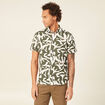 Chemise manches courtes vert kaki homme