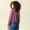 T-shirt manches longues violet femme