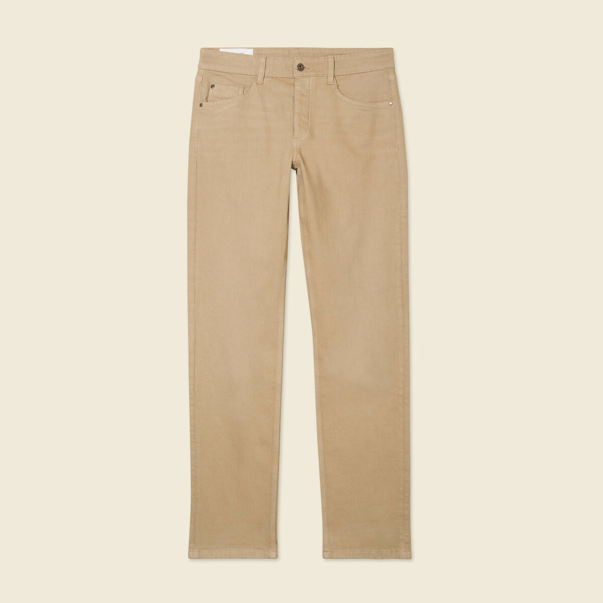 Jeans éco-responsable regular denim beige homme