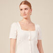 T-shirt manches courtes ecru femme