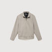 Blouson col montant manches longues gris homme