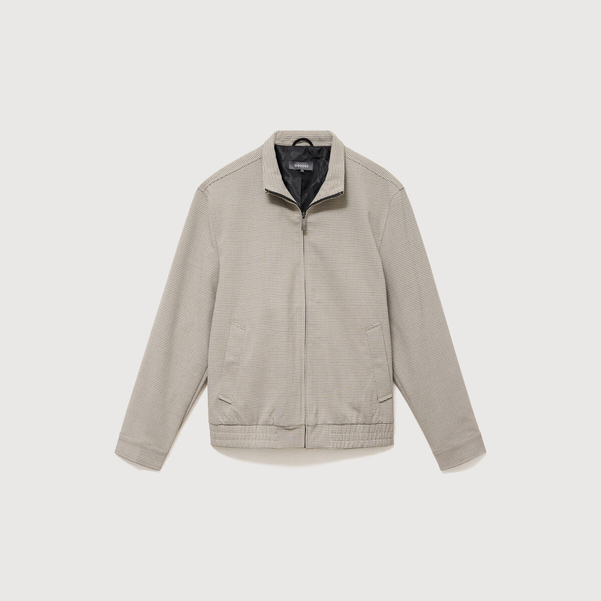 Blouson col montant manches longues gris homme